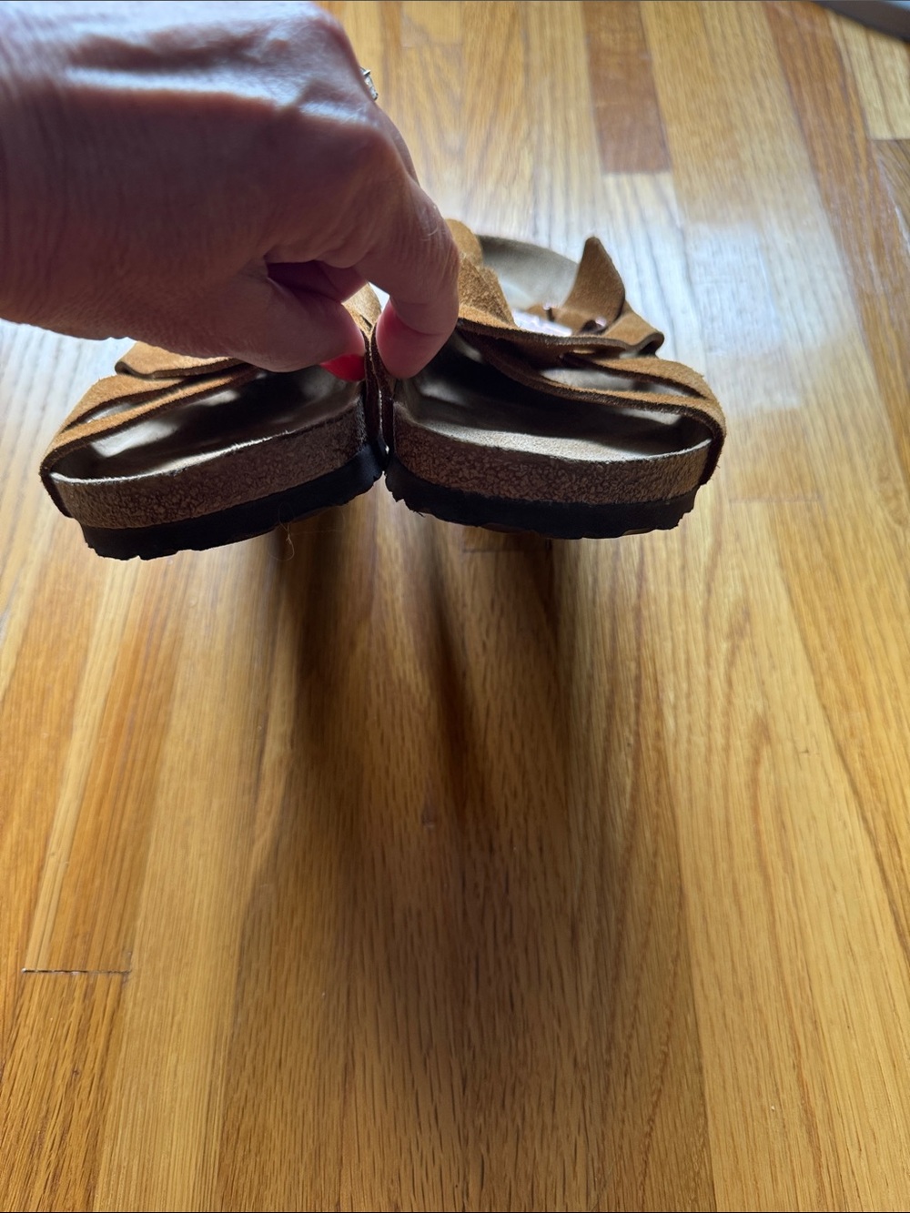 Birkenstocks Lugano Crisscross Sandals. Color: Mink - Picture 7 of 8